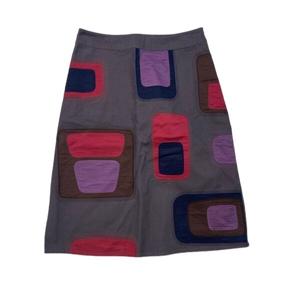Boden Pencil Square Geometric Shapes Grey Skirt - Picture 1 of 6